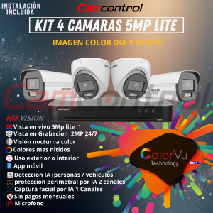KIT 4 CAMARAS 5MP LITE
