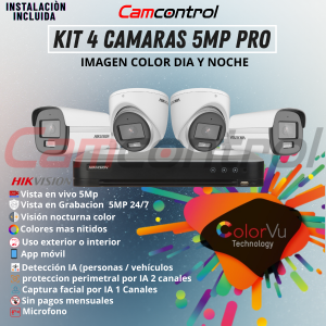 KIT 4 CAMARAS 5MP PRO