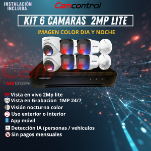 KIT 6 CAMARAS 2MP LITE