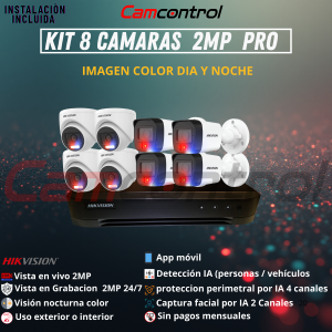 KIT 8 CAMARAS 2MP PRO