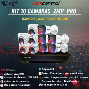 KIT 10 CAMARAS 2MP PRO