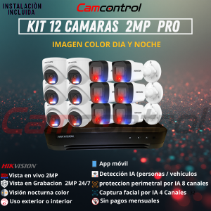 KIT 12 CAMARAS 2MP PRO