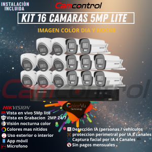 KIT 16 CAMARAS 5MP LITE