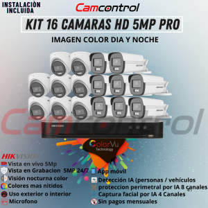 KIT 16 CAMARAS 5MP PRO
