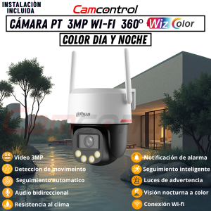 Cámara PT  3MP Wi-Fi  360º Wiz Color