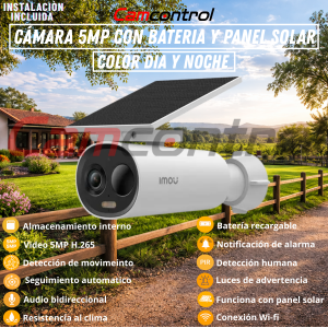 Cámara con panel solar  5MP imou Cell 3C