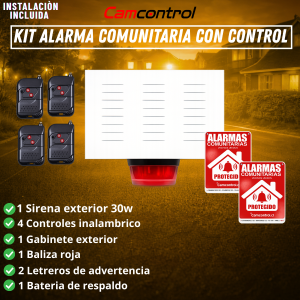 Kit alarma comunitaria por control